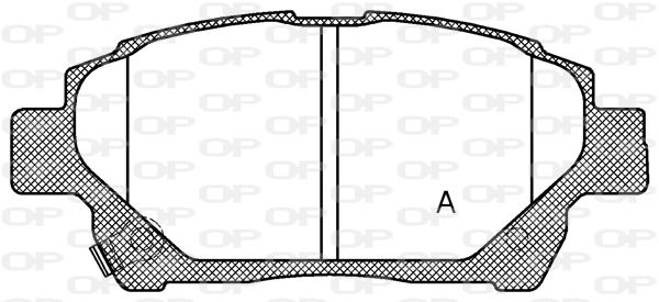 OPEN PARTS Комплект тормозных колодок, дисковый тормоз BPA0971.12